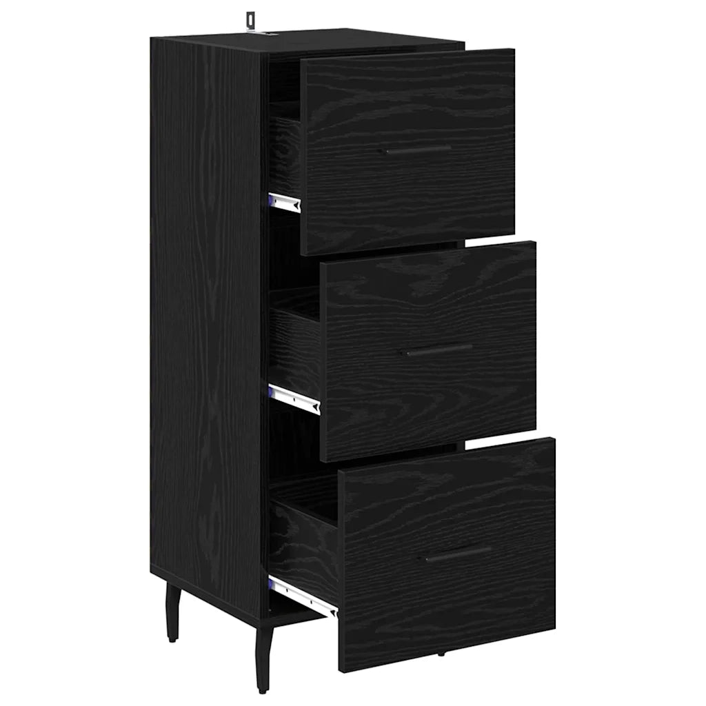 Credenza-Buffet-Armadio da cucina Rovere nero 34 x 34,5 x 90 cm Legno multistrato 425568
