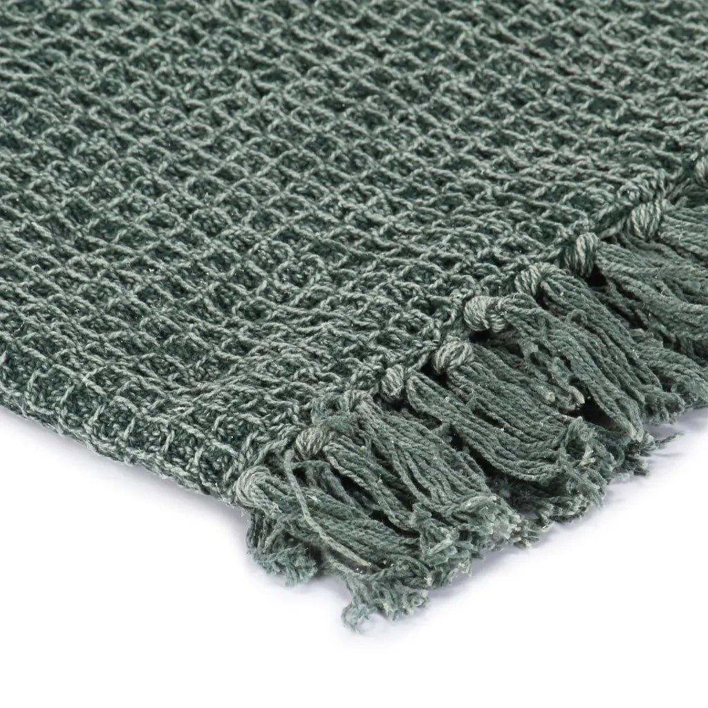 Copriletto in Cotone 160x210 cm Verde Scuro 133759