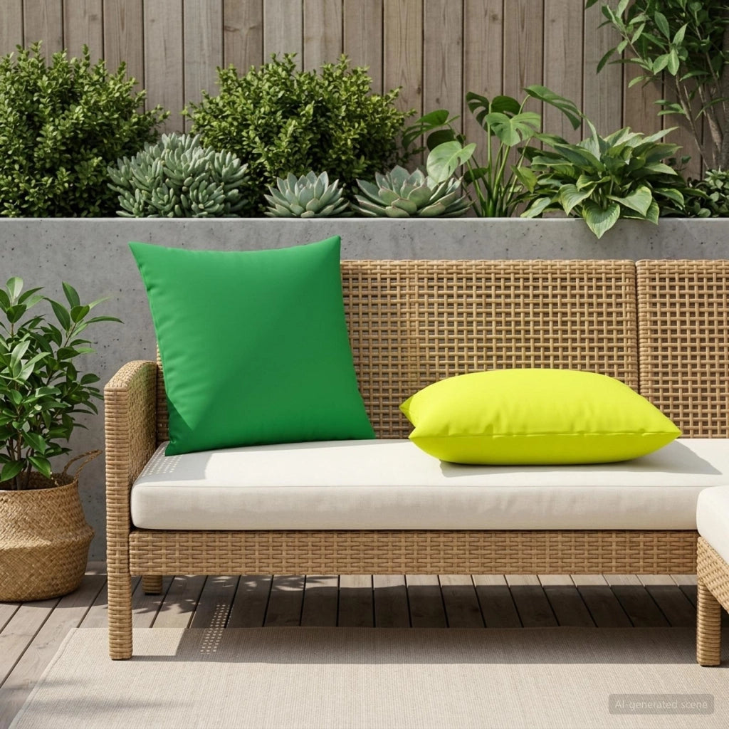 Federa 6 pcs HEERLEN Verde brillante. 60 x 60 cm Poliestere 912684