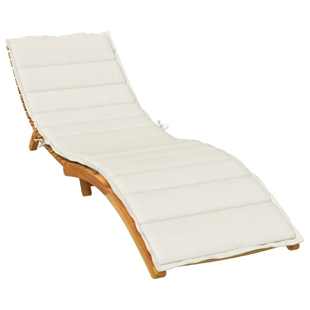 Cuscino per Lettino Prendisole Crema Mélange 200x70x4cm Tessuto 4002522