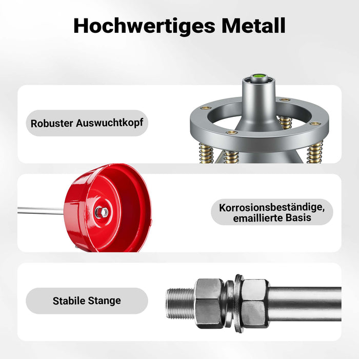 Equilibratrice portatile 29 x 29 x 57,5 cm, equilibratrice gomme auto e moto, per mozzi da 3,8 a 10,2 cm