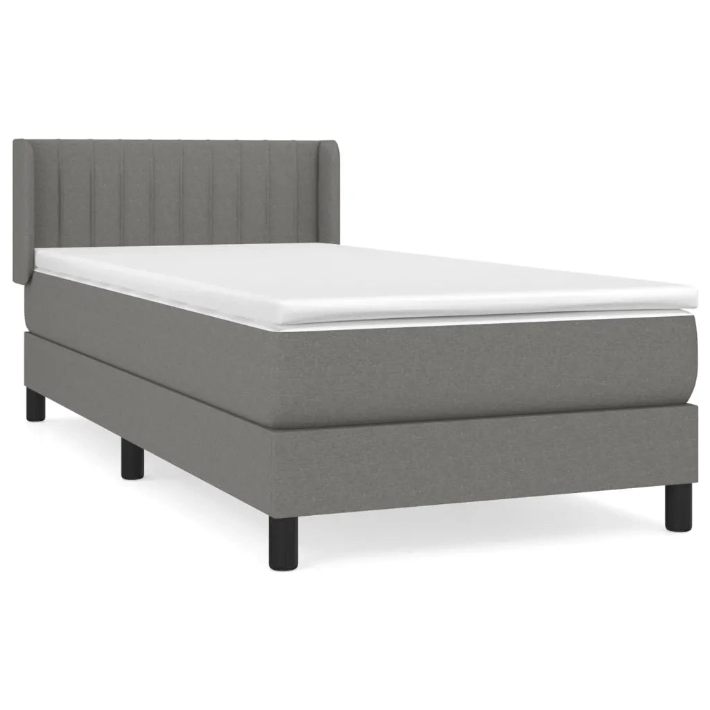 Giroletto a Molle con Materasso Grigio Scuro 100x200 cm Tessutocod mxl 98362