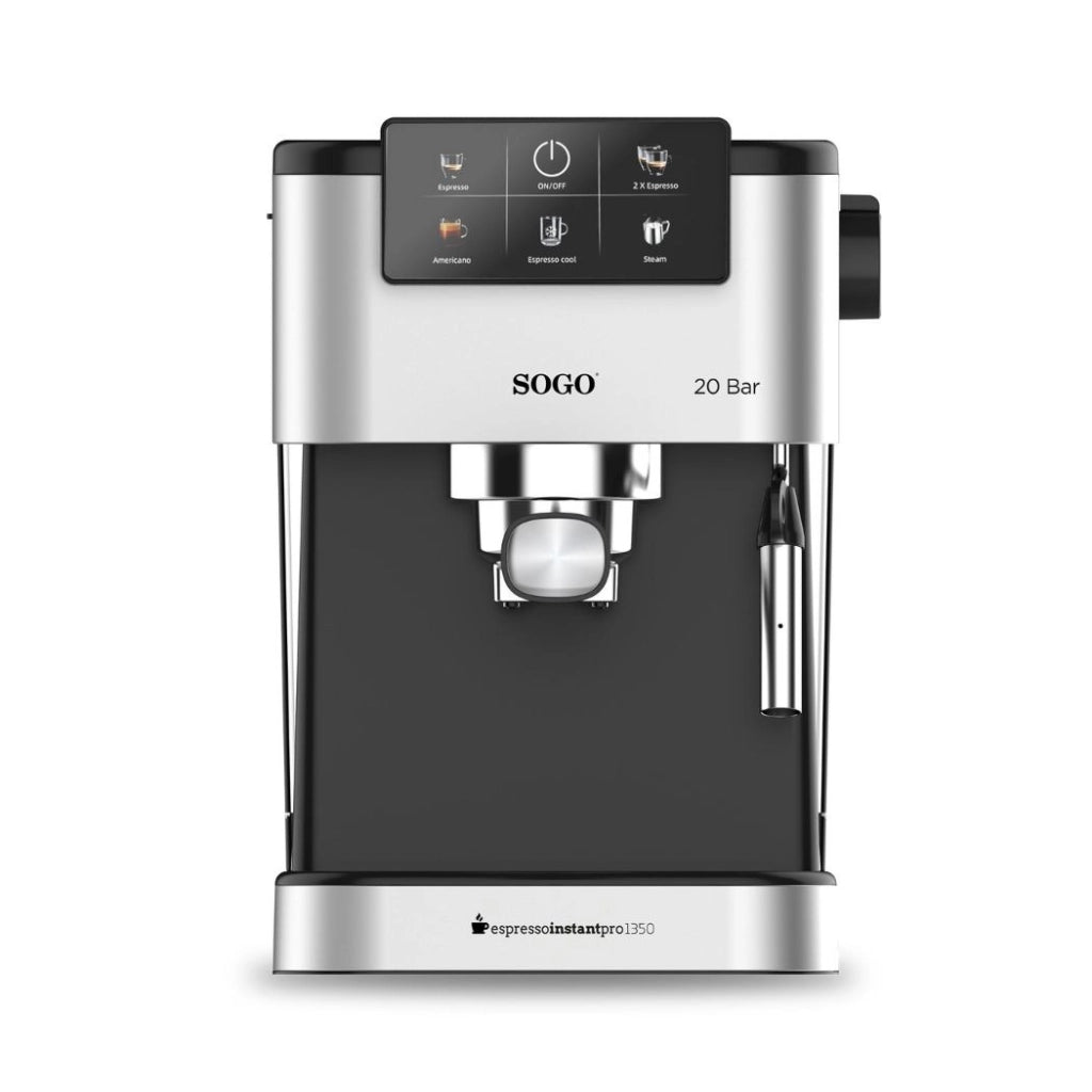 Macchina caffè espresso 20 bar con cappuccinatore, serbatoio 1,5L e pannello touch digitale per caffè cremoso - Sogo
