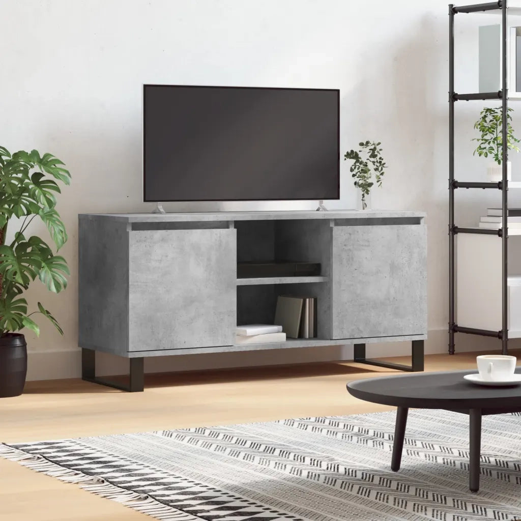 Mobile TV | Armadietto TV | Mobile Porta TV Grigio Cemento 104x35x50cm in Legno Multistrato