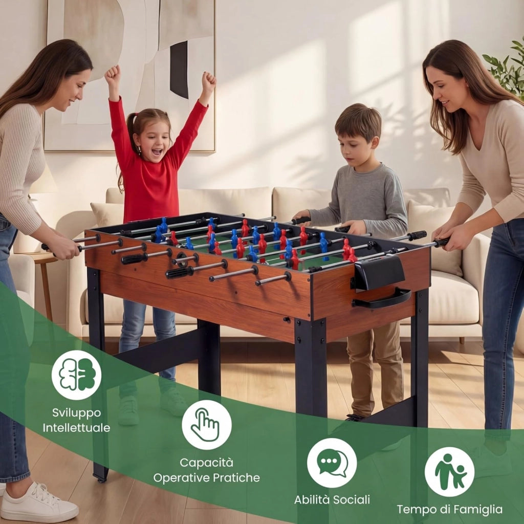 15 in 1 Set da Tavolo da Gioco Combo, Tavolo Multigioco Basket Calcetto Hockey Biliardo Ping Pong Bowling Shuffleboard ecc, Set Combinato per Giochi Multipli per Bar Casa Ufficio