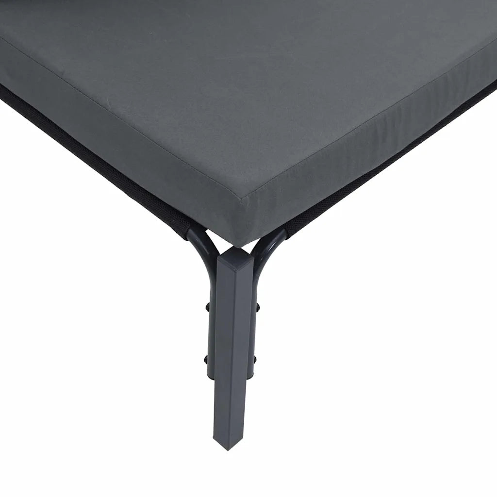 Set Divano da Giardino con cuscino 11 pcs Nero Acciaio 3379018