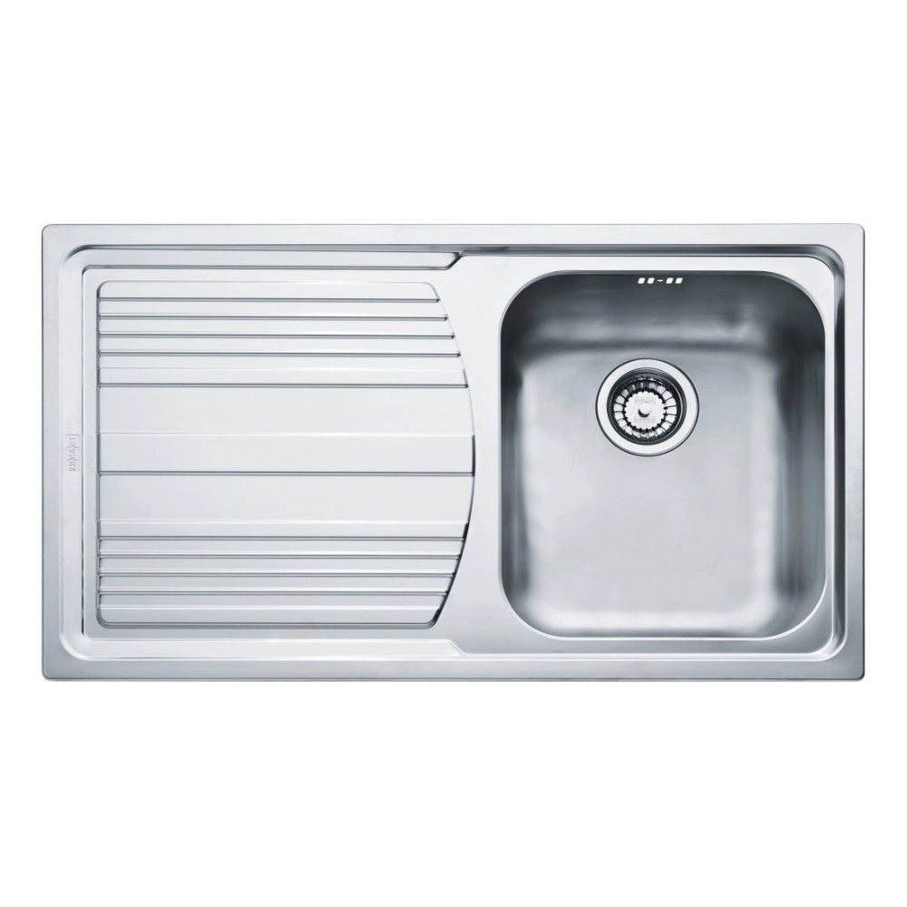 Lavello 1 vasca Franke Logica Line LLL 661-L Dekor 86x50 cm. con gocciolatoio a sinistra inox
