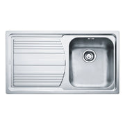 Lavello 1 vasca Franke Logica Line LLL 661-L Dekor 86x50 cm. con gocciolatoio a sinistra inox
