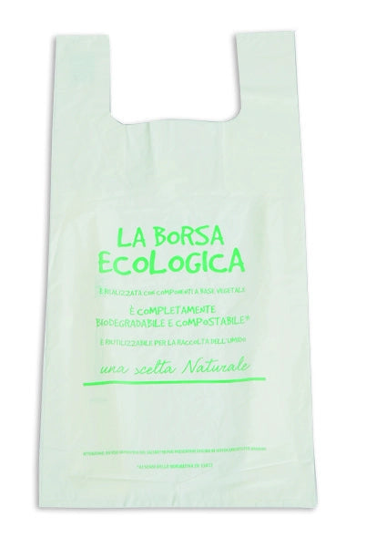 SHOPPER BIODEGRADABILE E COMPOSTABILE 46x53 cm - 15 lt - 4 kg