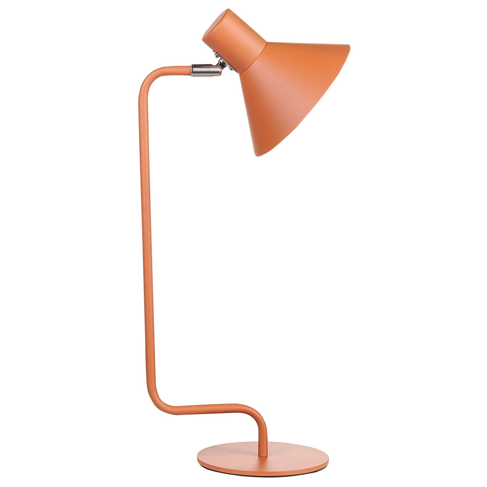 Lampada da Tavolo in Ferro arancione 51 cm Paralume Conico Comodino Luce da Comodino Camera da Letto Soggiorno Moderno
