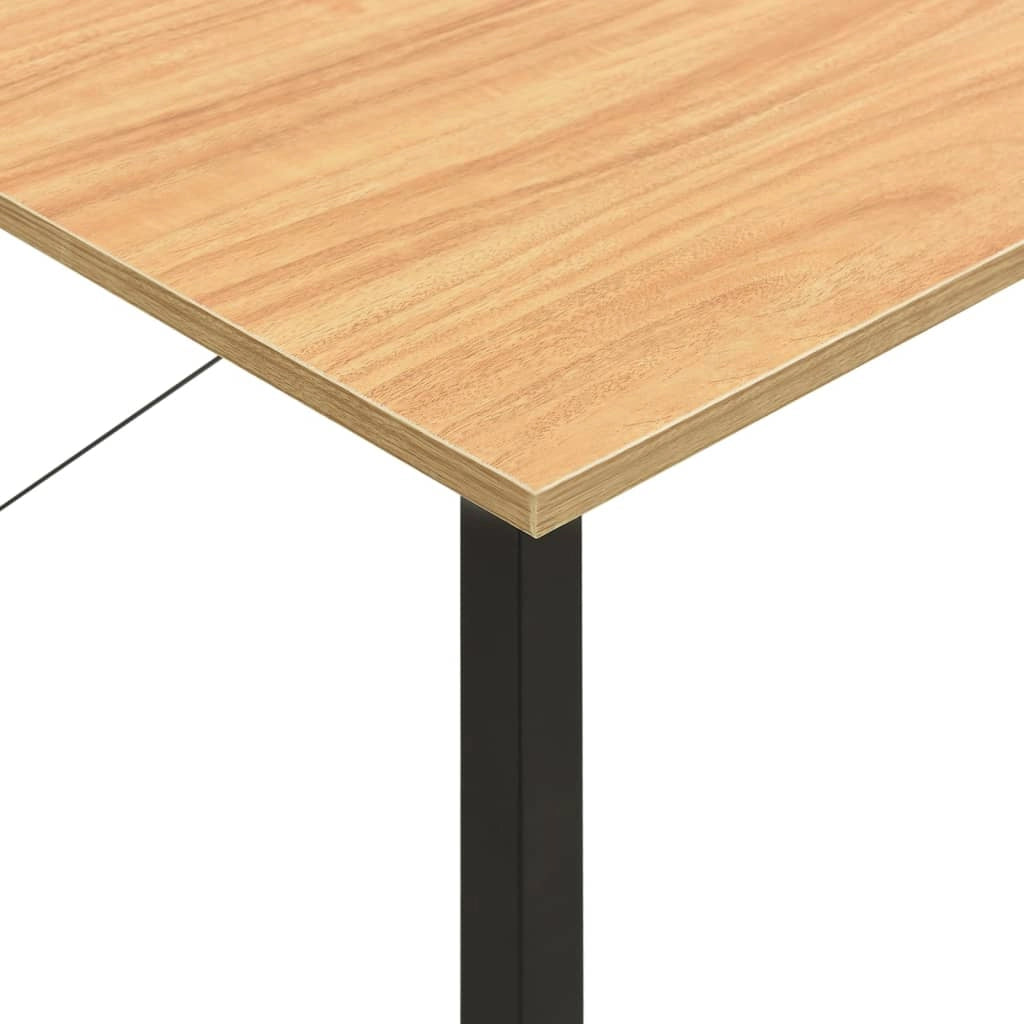 Scrivania per computer postazione di lavoro mobile per computer studio per computer rovere chiaro 80 x 40 x 72 cm MDF e metallo marrone 02_0023755