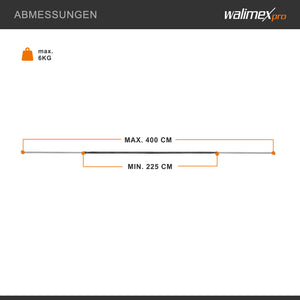 asta telescopica per fondali 225-400 cm