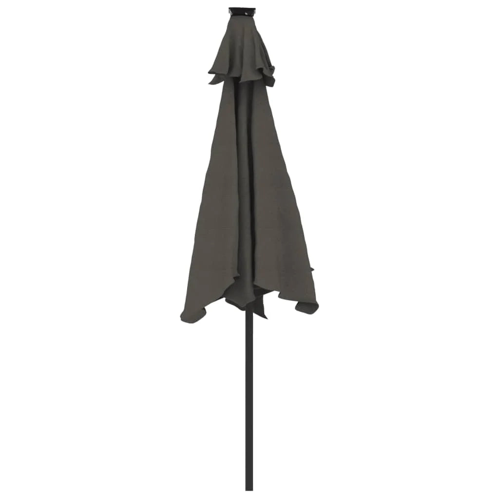 Ombrellone da giardino inclinabile con manovella 225 x 225 x 212 cm atmosfera accogliente poliestere antracite 02_0056370