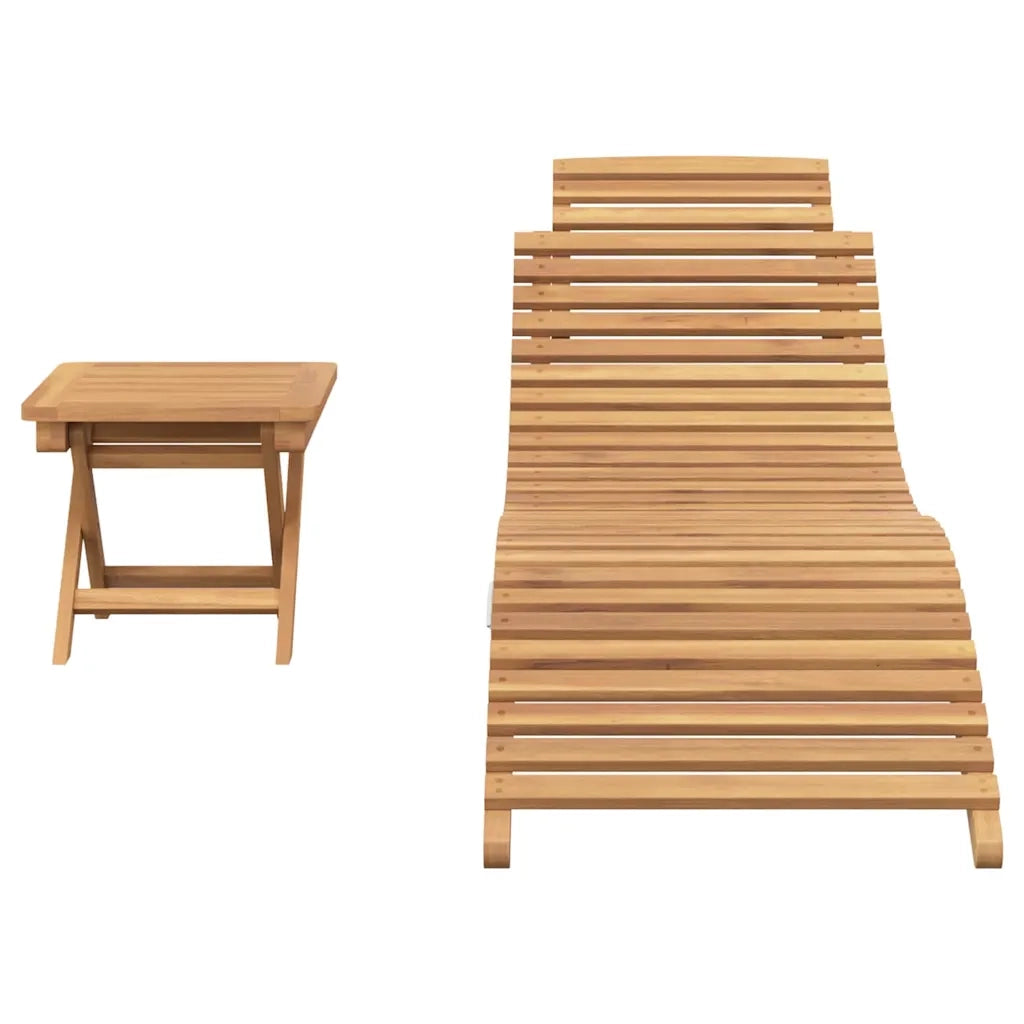 Lettino da sole 2 pcs Marrone 198 x 55 x 58,5 cm