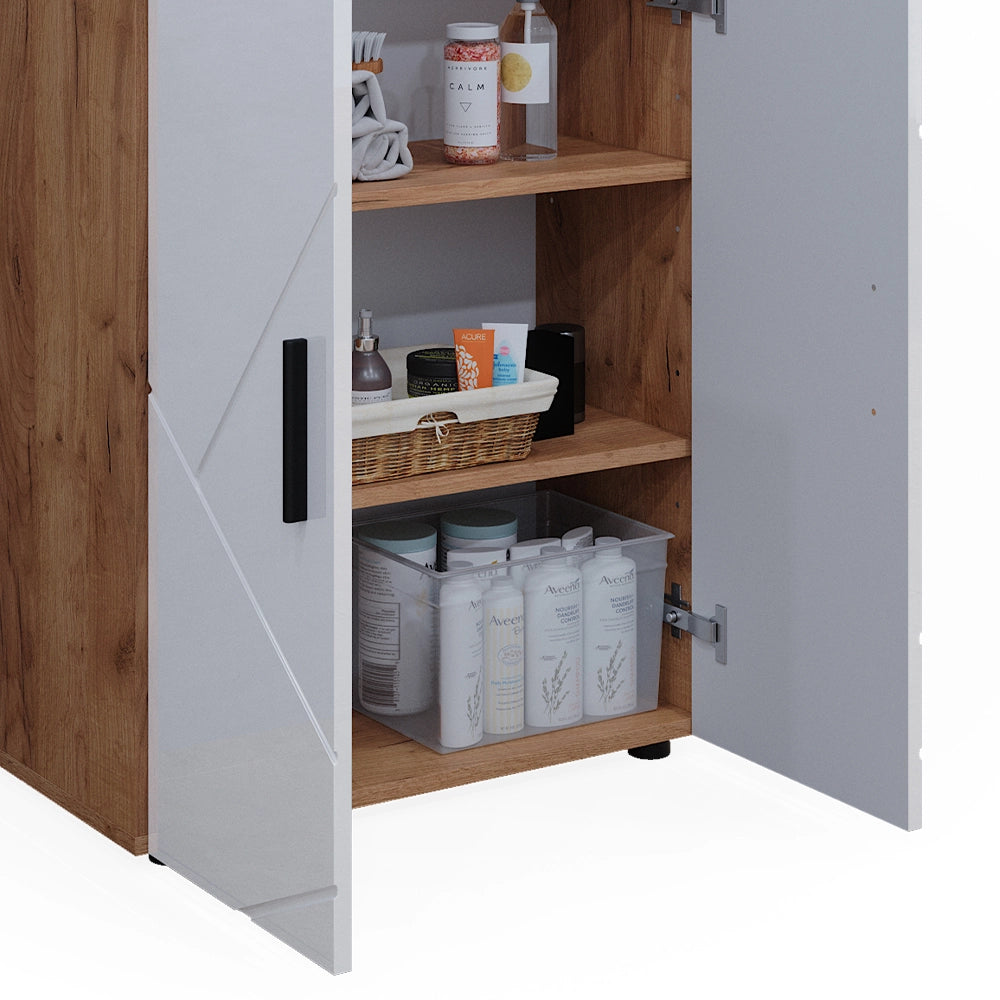 Vicco Mobiletto bagno Rovere Goldkraft/bianco lucido 60 x 81 cm