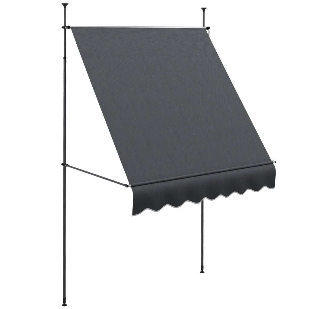 Tenda da Sole Retrattile Manuale ¨C Xylo ¨C Grigio Scuro 200x120x210-300 cm Impermeabile Anti-UV