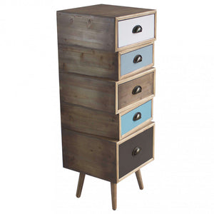 Cassettiera Colorado 40x36,5x99 h cm in Legno Multicolor