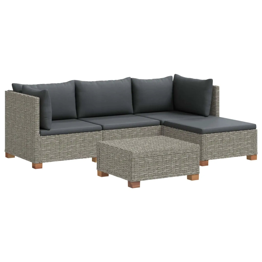 5 pz Set Lounge in Rattan con Cuscini GENDT Rattan naturale 3429849