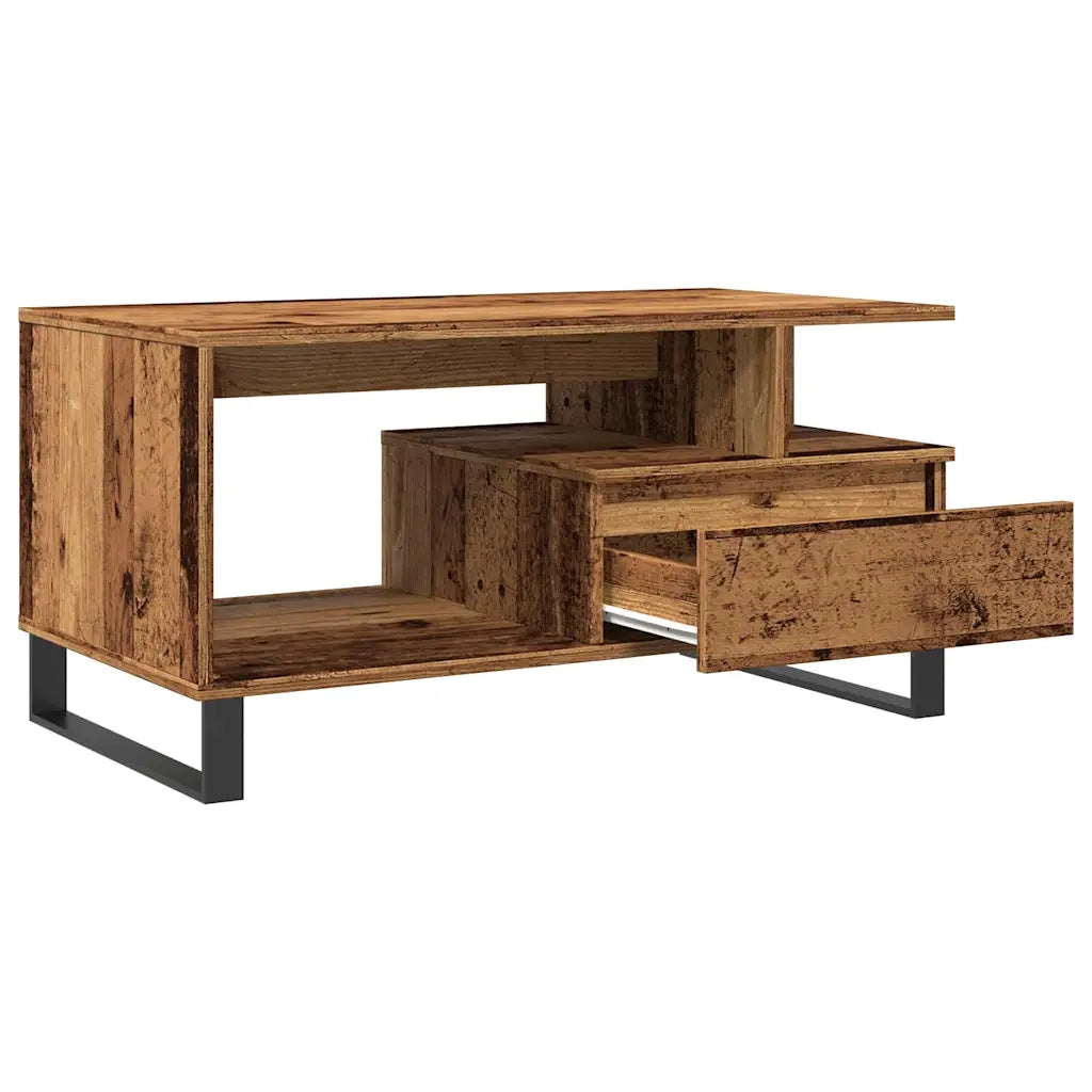 Tavolino da salotto | Tavolino da caff¨¨ | Tavolino da Soggiorno Legno Antico 90x49x45 cm Legno Multistrato
