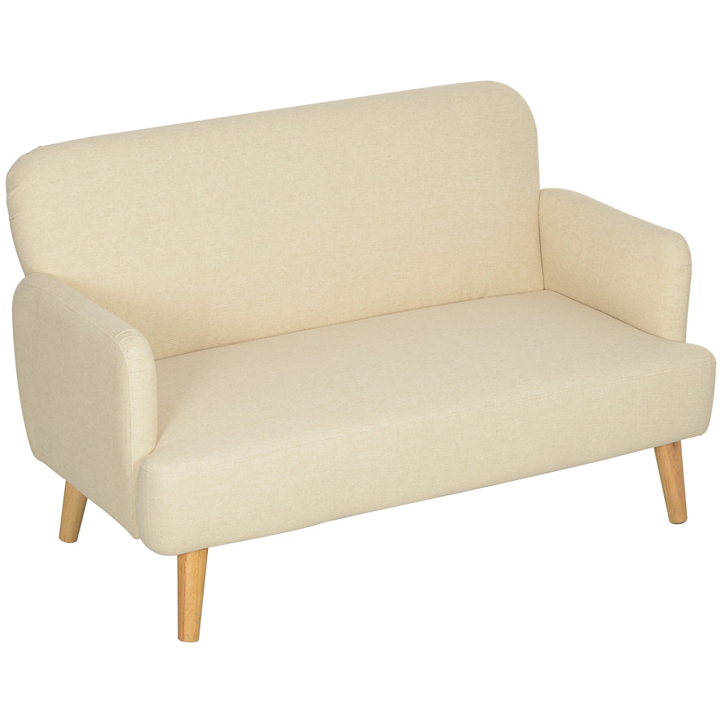 Divano 2 posti compatto ¨C Xylo ¨C tessuto morbido crema 130x74x79 cm