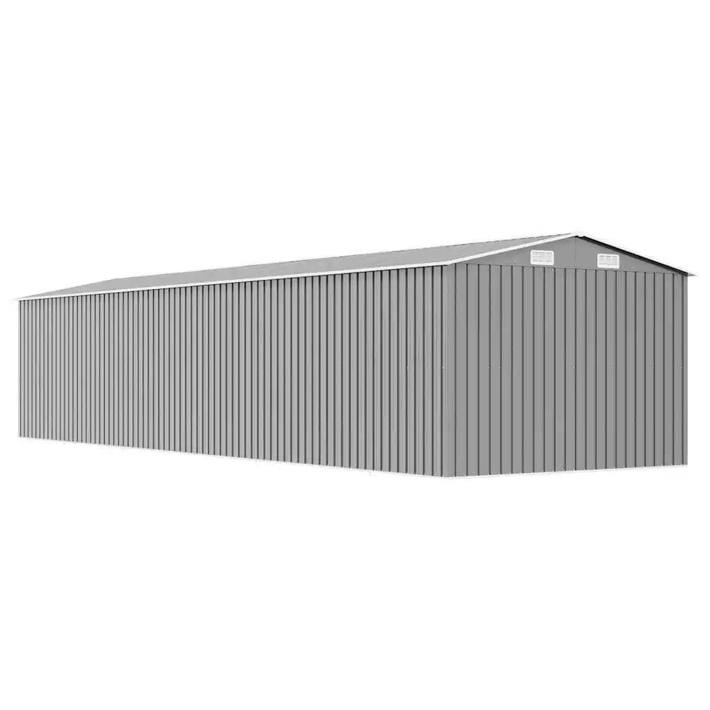Capanno da Giardino Grigio 257x779x181 cm in Acciaio Zincato 47033
