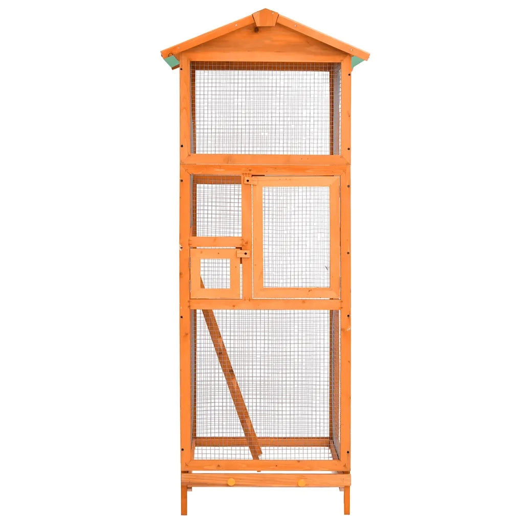 Voliera 68x62x166 cm in Legno Massello di Abete cod mxl 46432