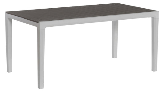 Tavolo da Giardino 160x90x74 cm Keter Harmony Bianco e Grigio Scuro