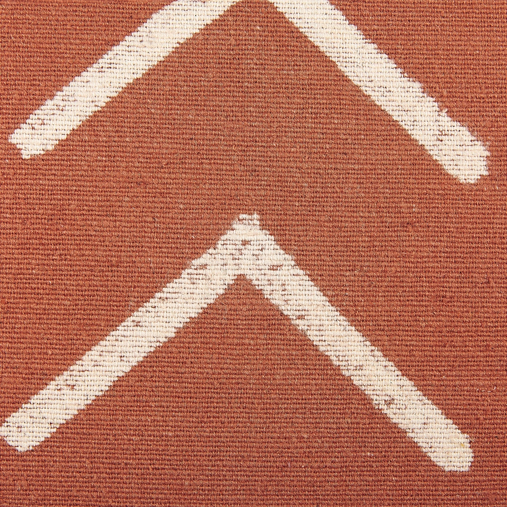 Set di 2 cuscini decorativi cotone arancione 35 x 55 cm motivo geometrico stile boho accessori