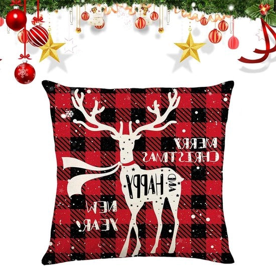 Set di 2 coprisacco di Natale con chiusura a scacchiera - Coprisacco decorativo di lino fine - Decorazione di Natale - Set da 2 

Modello: Allecto Plus