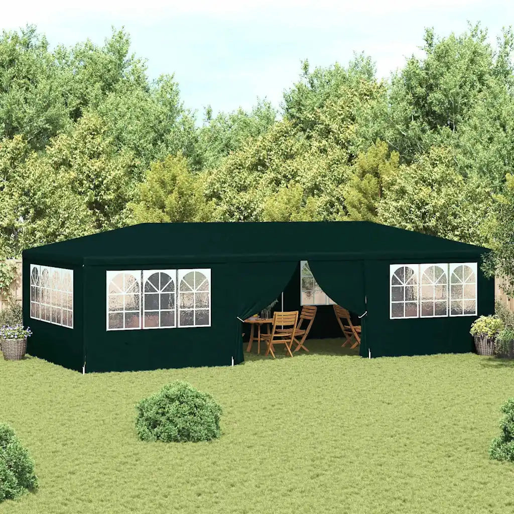Gazebo Professionale con Pareti 4x9 m Verde 90 g/m² 48540