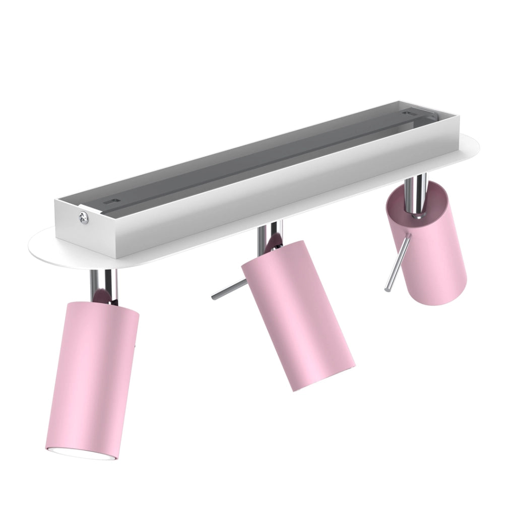 Plafoniera PRESTON orientabile 3xGU10 40W rosa Milagro
