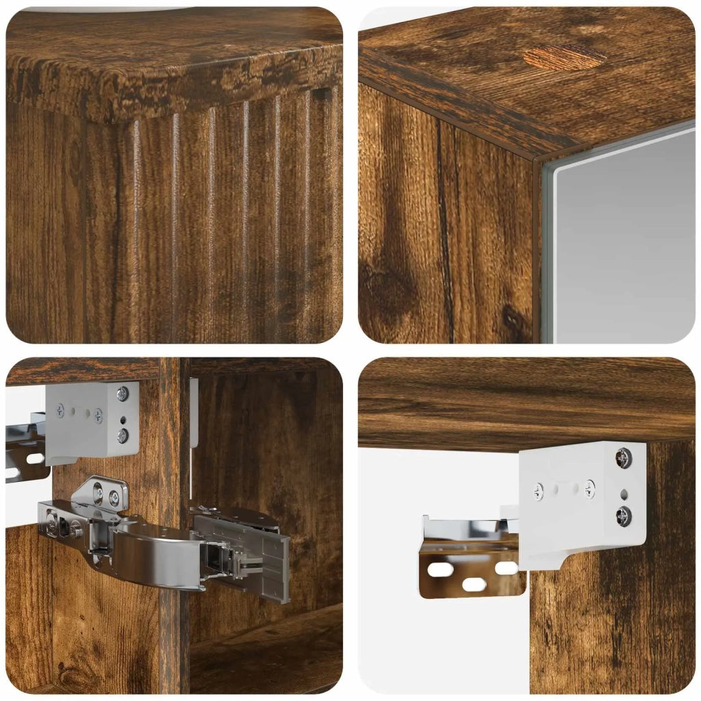Set di mobili per il bagno 5 pcs Rovere Fumo 3407267