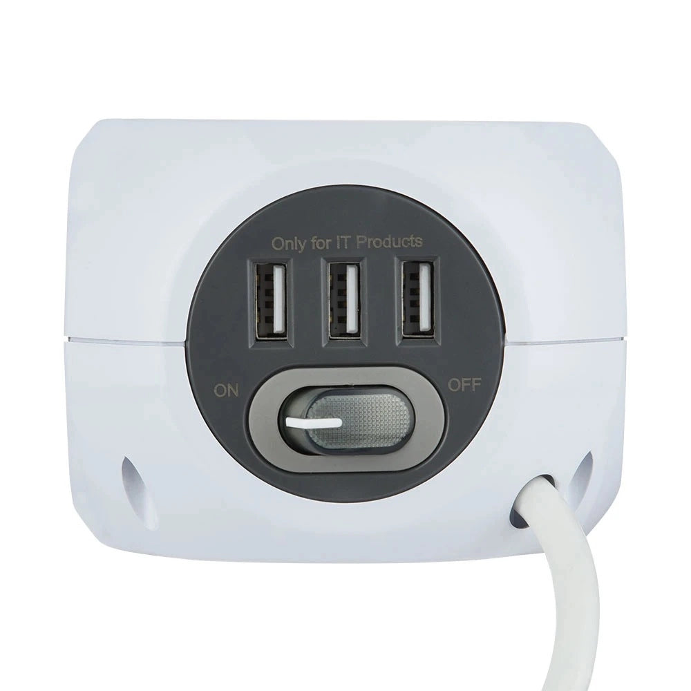 MULTIPRESA MINICUBE 3 SCHUKO 3 USB E CARICATORE