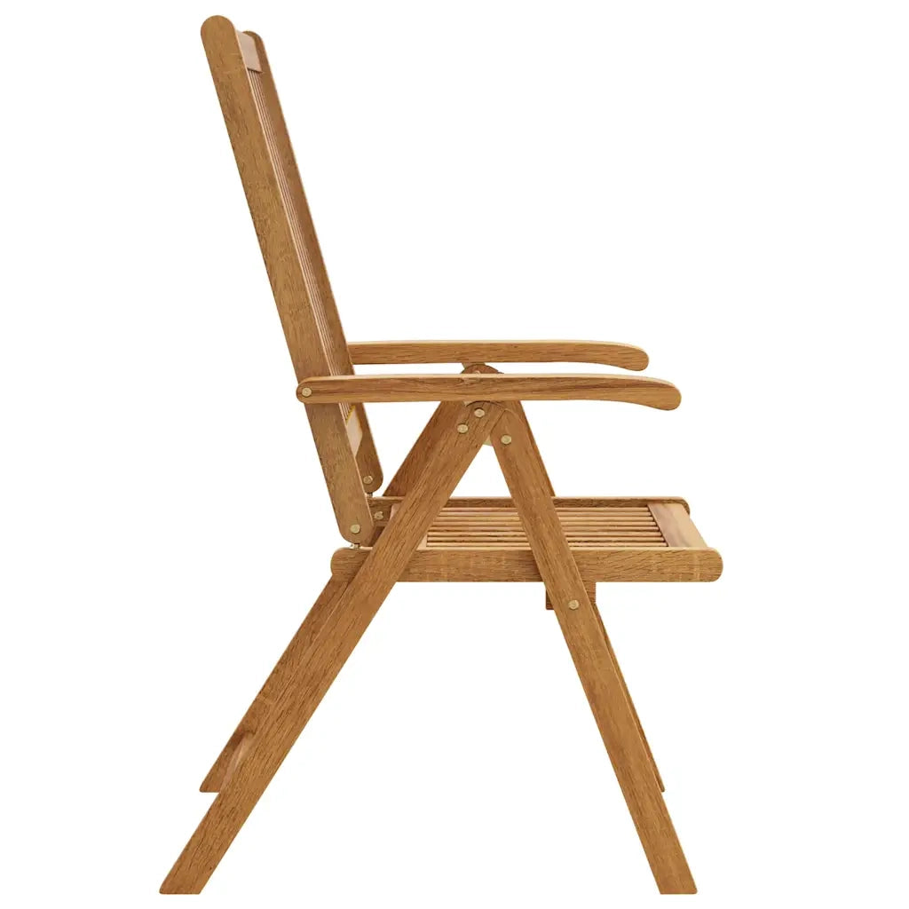 Sedie da Giardino Pieghevoli 2 pz in Massello d'Acacia Marrone 41820