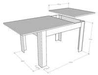 Tavolo Allungabile 120-180x90x77 cm Bibi Mix Noce