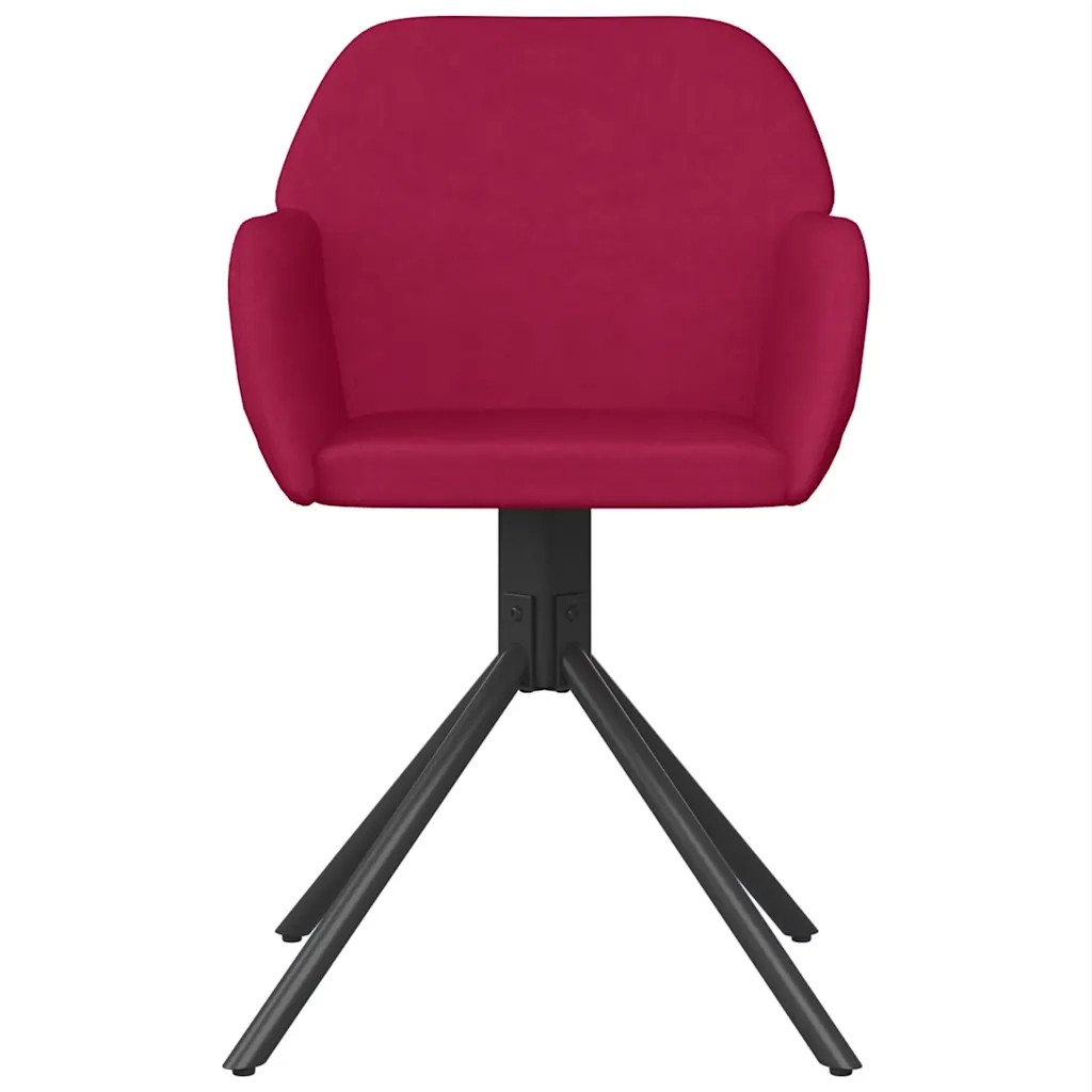 Sedie da Pranzo Girevoli 2 pz Rosso Vino in Velluto 344745