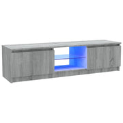 Mobile TV multimediale mensola TV credenza mobile TV sala da pranzo soggiorno camera da letto con luci LED Sonoma 120 x 30 x 35,5 cm grigio 02_0026796