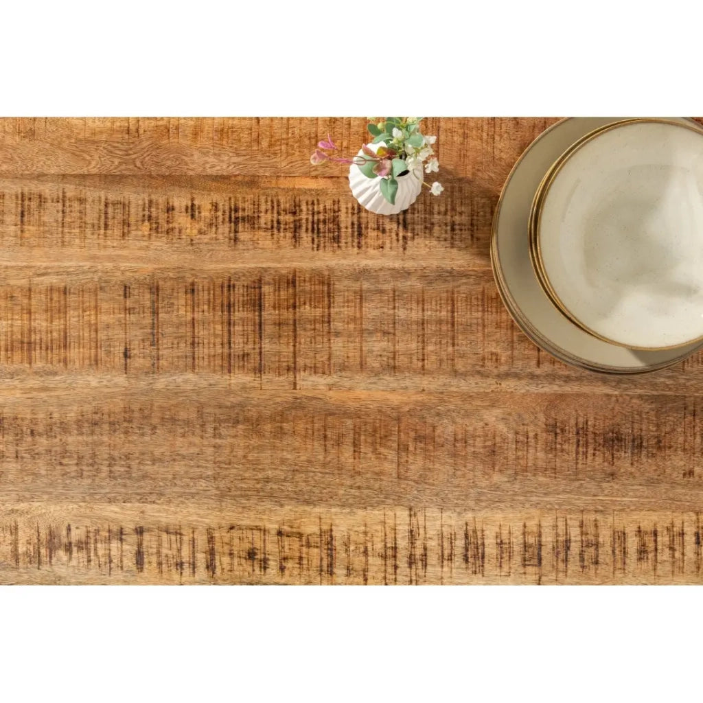 Tavolo da pranzo LODEN – Legno massiccio di mango verniciato – 240 cm – Stile industriale