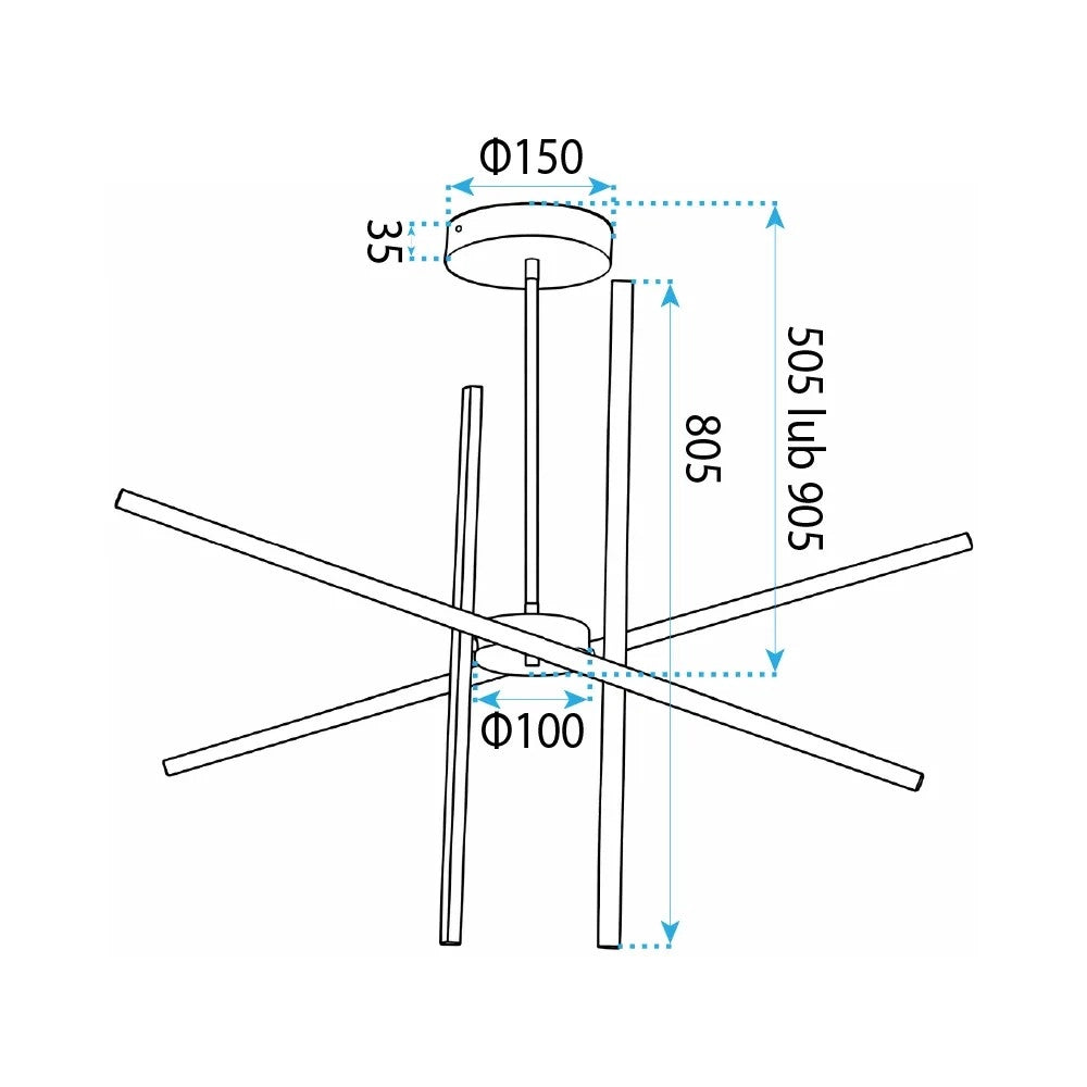 Lampada Da Soffitto Led App1929-cp Black