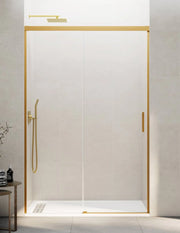 Porta doccia scorrevole 1+1 THALASSA (BASIC) 160 cm Profilo Oro vetro trasparente