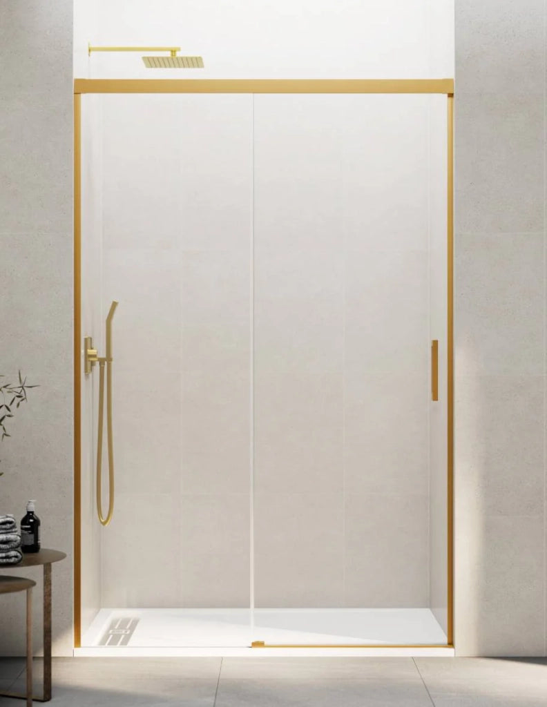 Porta doccia scorrevole 1+1 THALASSA (BASIC) 160 cm Profilo Oro vetro trasparente