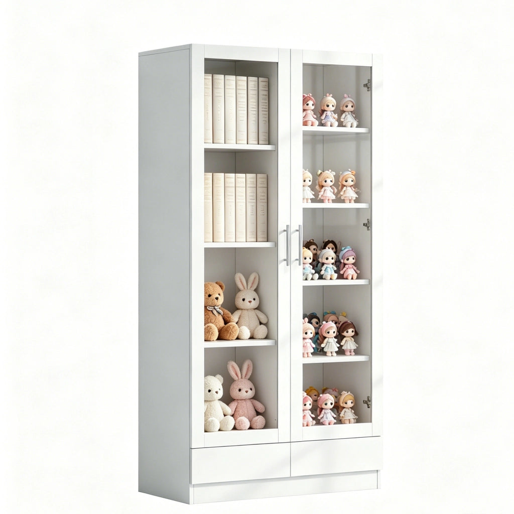 Mobile Alto con 2 Cassetti ¨C Minimal ¨C Bianco 80x40x160 cm
