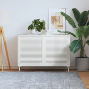 Ante a Lamelle Bianche 2 pz Bianche 69x59,4 cm Legno di Pino 151167