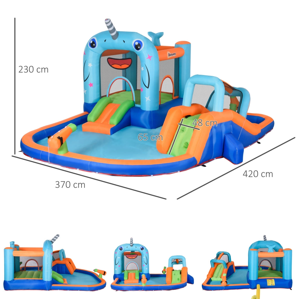 Castello gonflabile con toboga e piscina ¨C zephmum ¨C 420x370x230 cm multicolore
