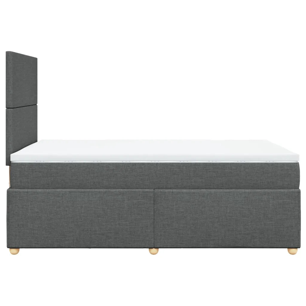 Giroletto a Molle con Materasso Grigio Scuro 120x190cm Tessuto