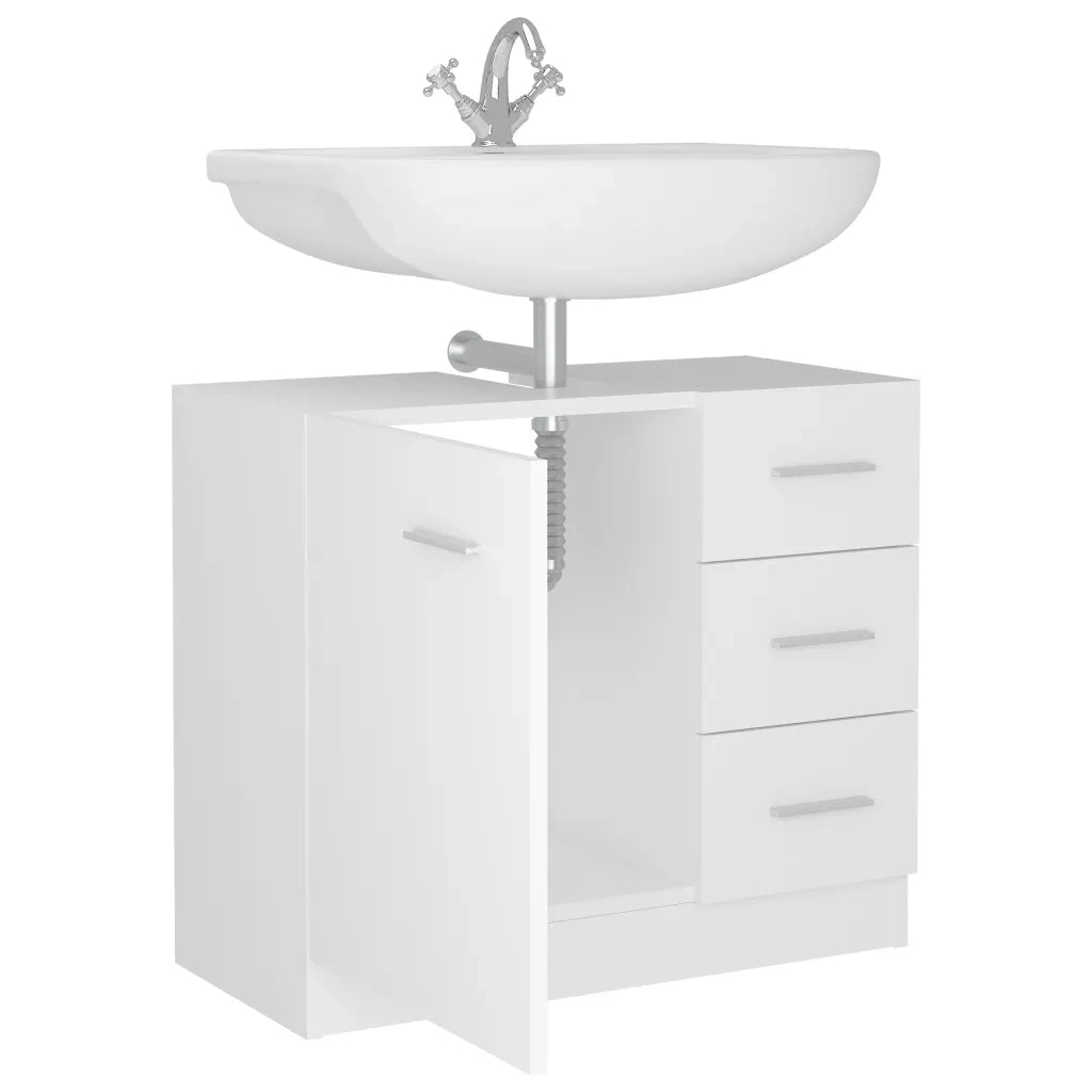 Mobile Sottolavabo Bianco 63x30x54 cm in Multistrato 804184