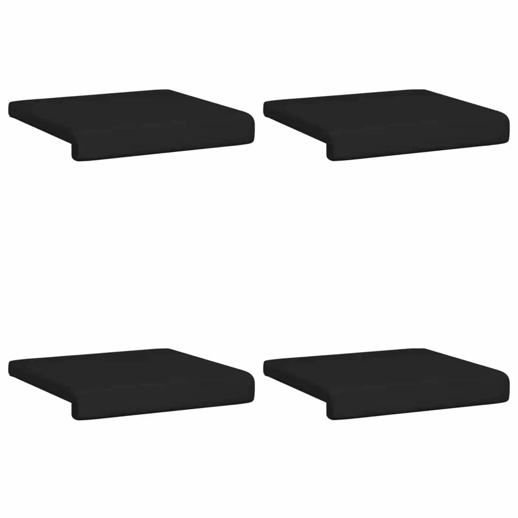 Cuscino per panchina 4 pcs Similpelle Nero Profondità 35 cm 42043117
