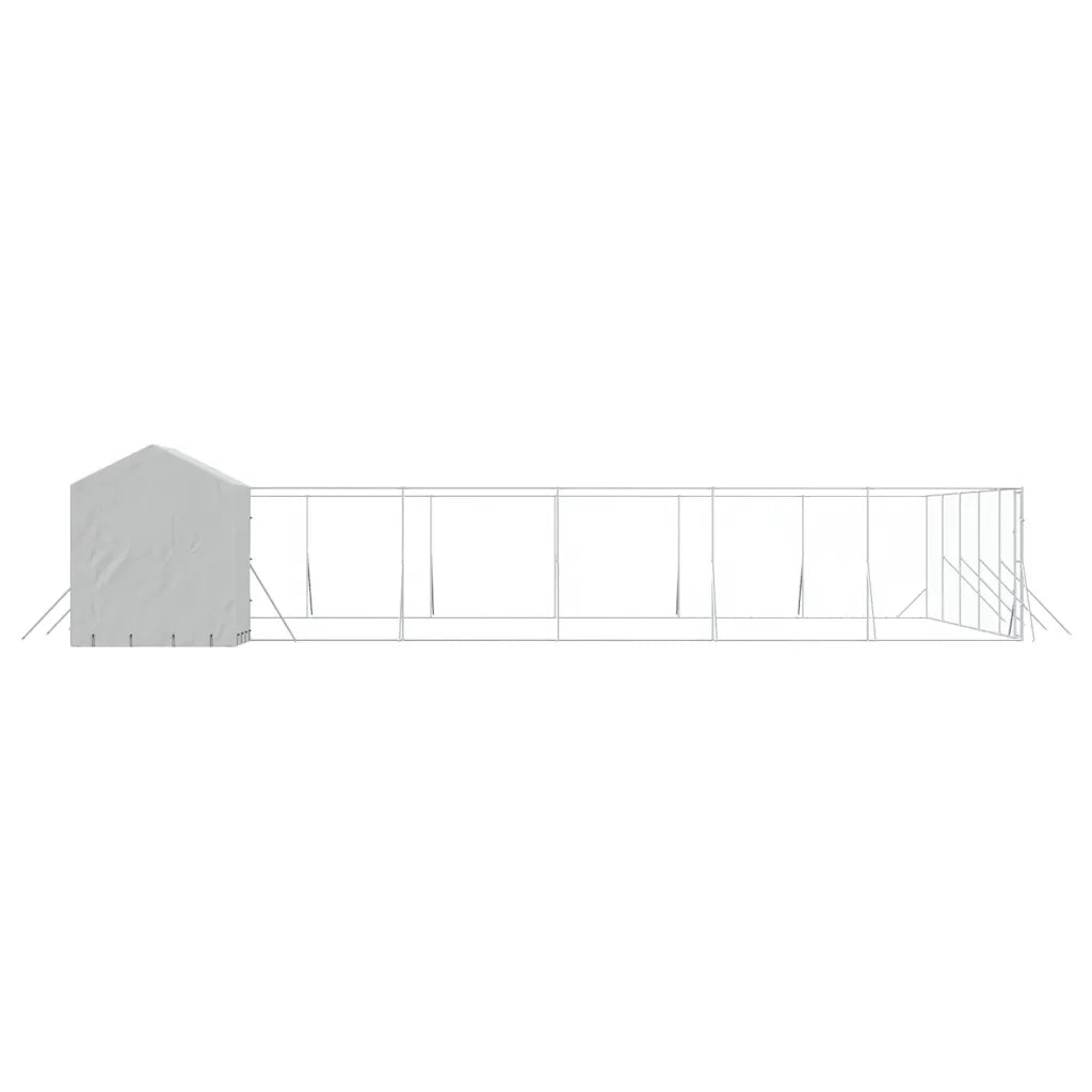 Cuccia Cani da Esterno Tetto Argento 12x12x2,5m Acciaio Zincato 3190482