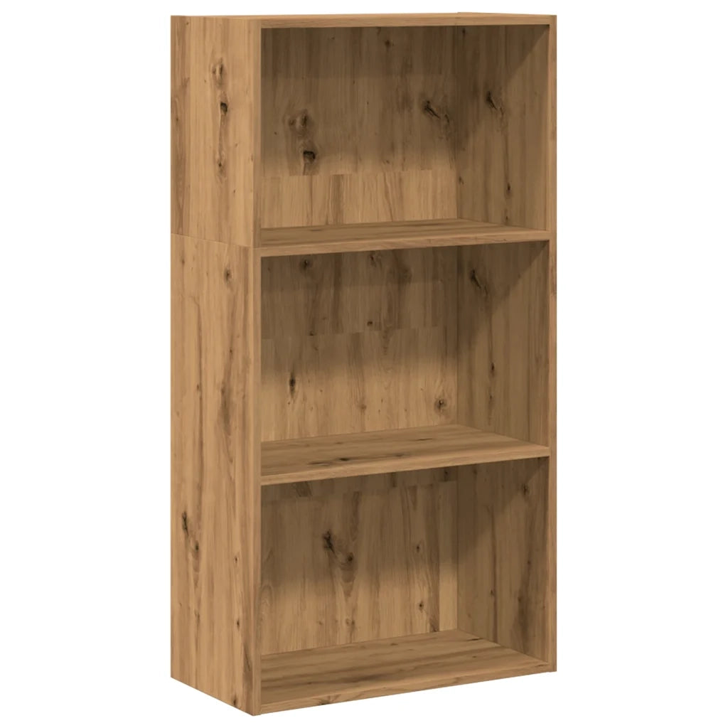 Libreria-Scaffale per Libri-Mobile di Stoccaggio Rovere Artigianale 60x30x114 cm in Legno Multistrato