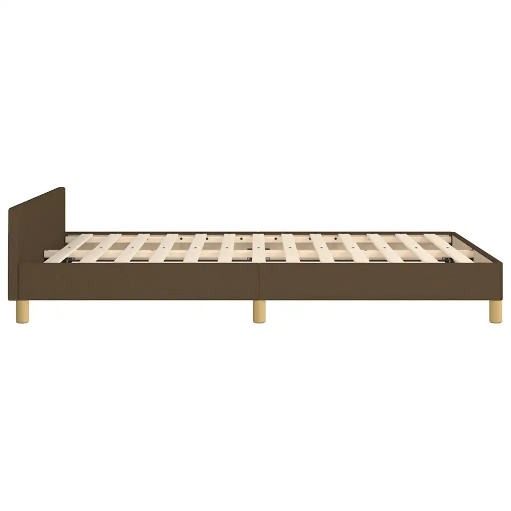 Giroletto senza Materasso Marrone Scuro 80x200 cm in Tessuto 3270523